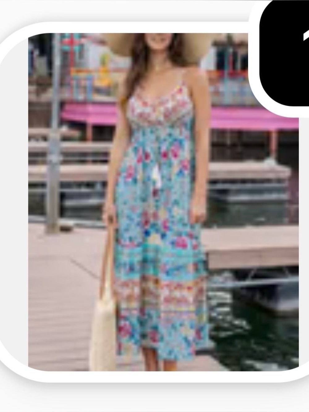 Grace & Lace Bohemian Floral Maxi Dress - Teal and Pink